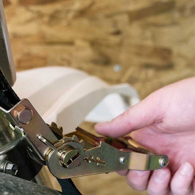 1'' x 7' Mini-Motorrad-Ratschengurt mit S-Haken