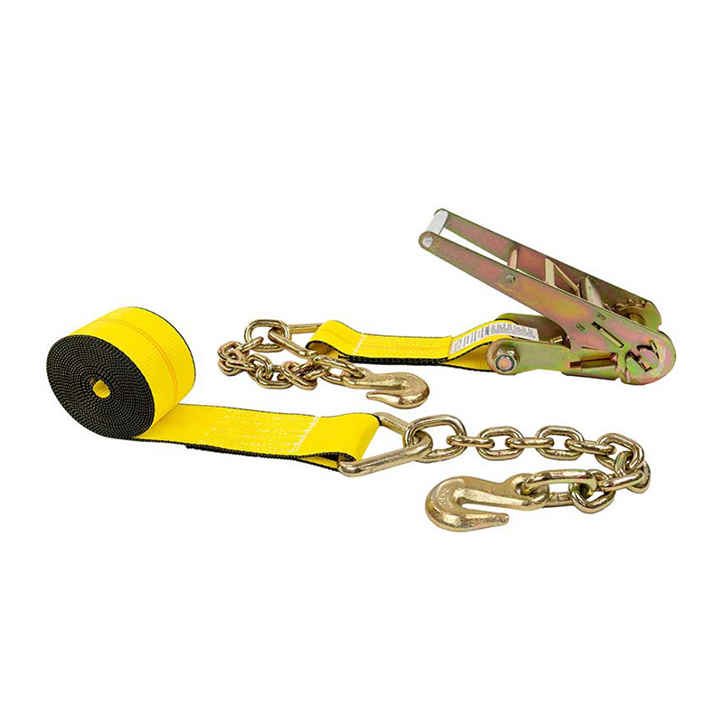 3'' x 30' Spanngurt mit Ratsche und Kettenverlängerungen