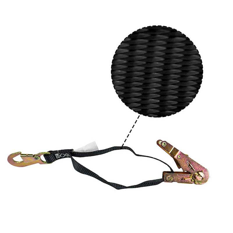 1'' x 6' Ratschenschnallengurt aus Polyester mit flachen Karabinerhaken