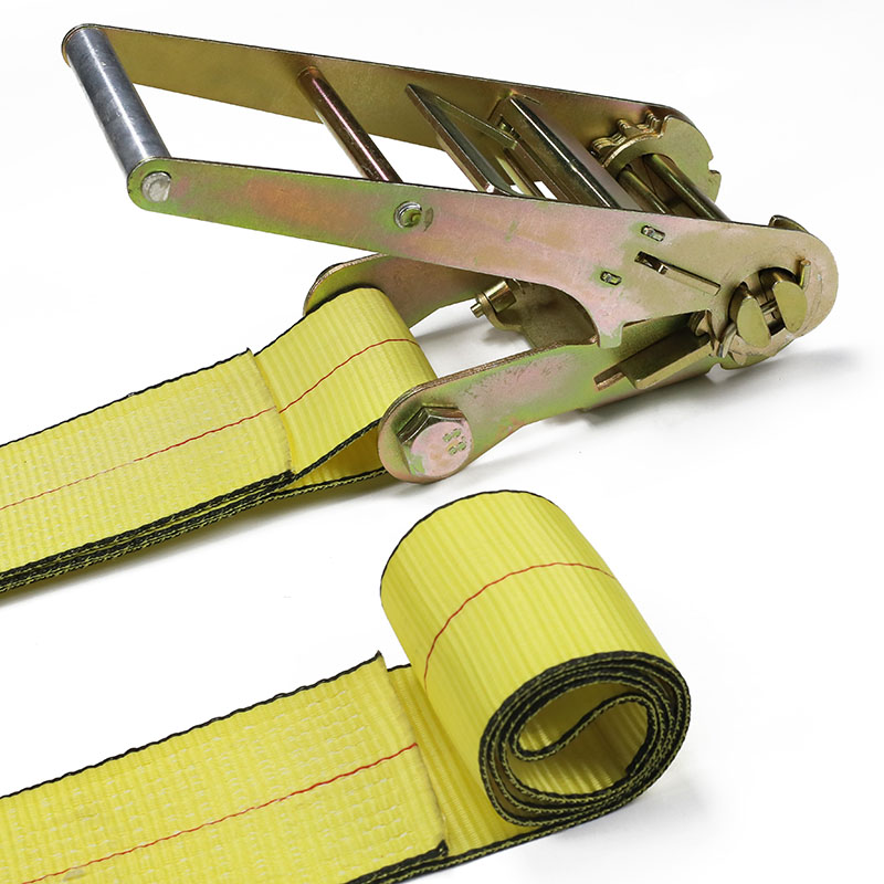 4 Zoll langer Aluminiumgriff mit Doppel-J-Haken-Ratschengurten