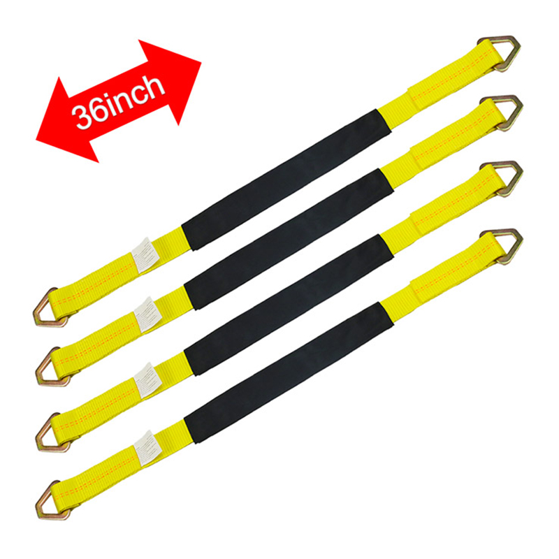 Das 4er-Pack Achsgurte, 2-Zoll-Reifen-Rad-Down-Gurt