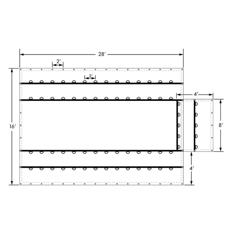 Das leistungsstarke Abdeckmaterial, speziell Heavy Duty Lumber Black Tarp