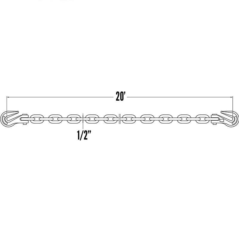 Die 12 x 20' Transportkette Güteklasse 70