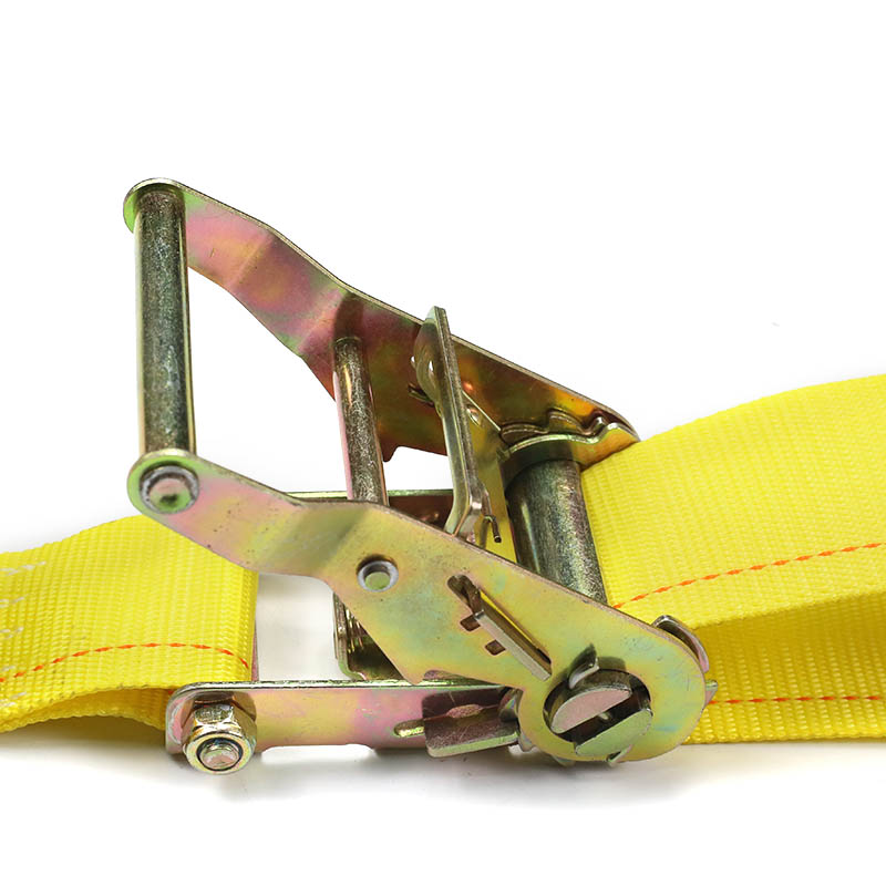 Der 2-Zoll-E-Track-Ratschengurt Blau Gelb