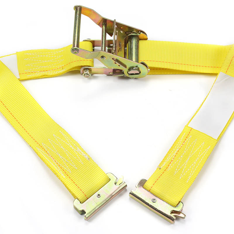 Der 2-Zoll-E-Track-Ratschengurt Blau Gelb