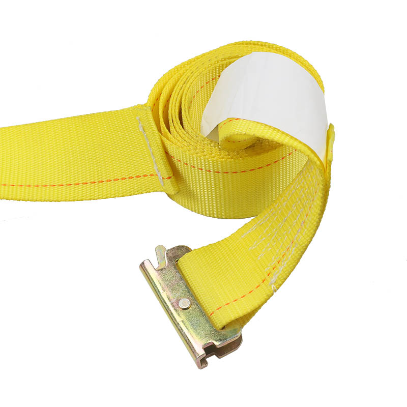 Der 2-Zoll-E-Track-Ratschengurt Blau Gelb
