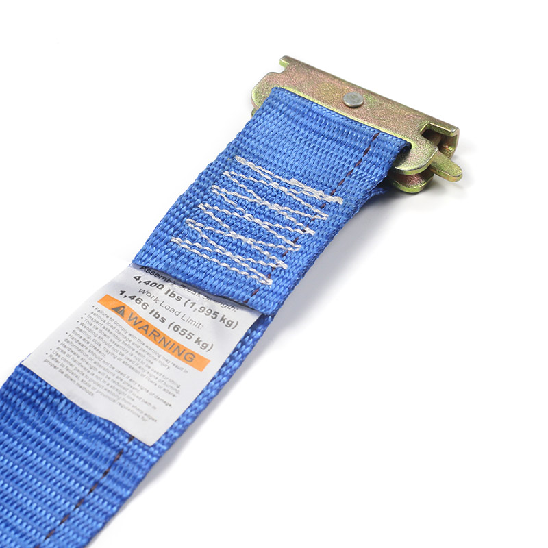 Der 2-Zoll-E-Track-Ratschengurt (blau)